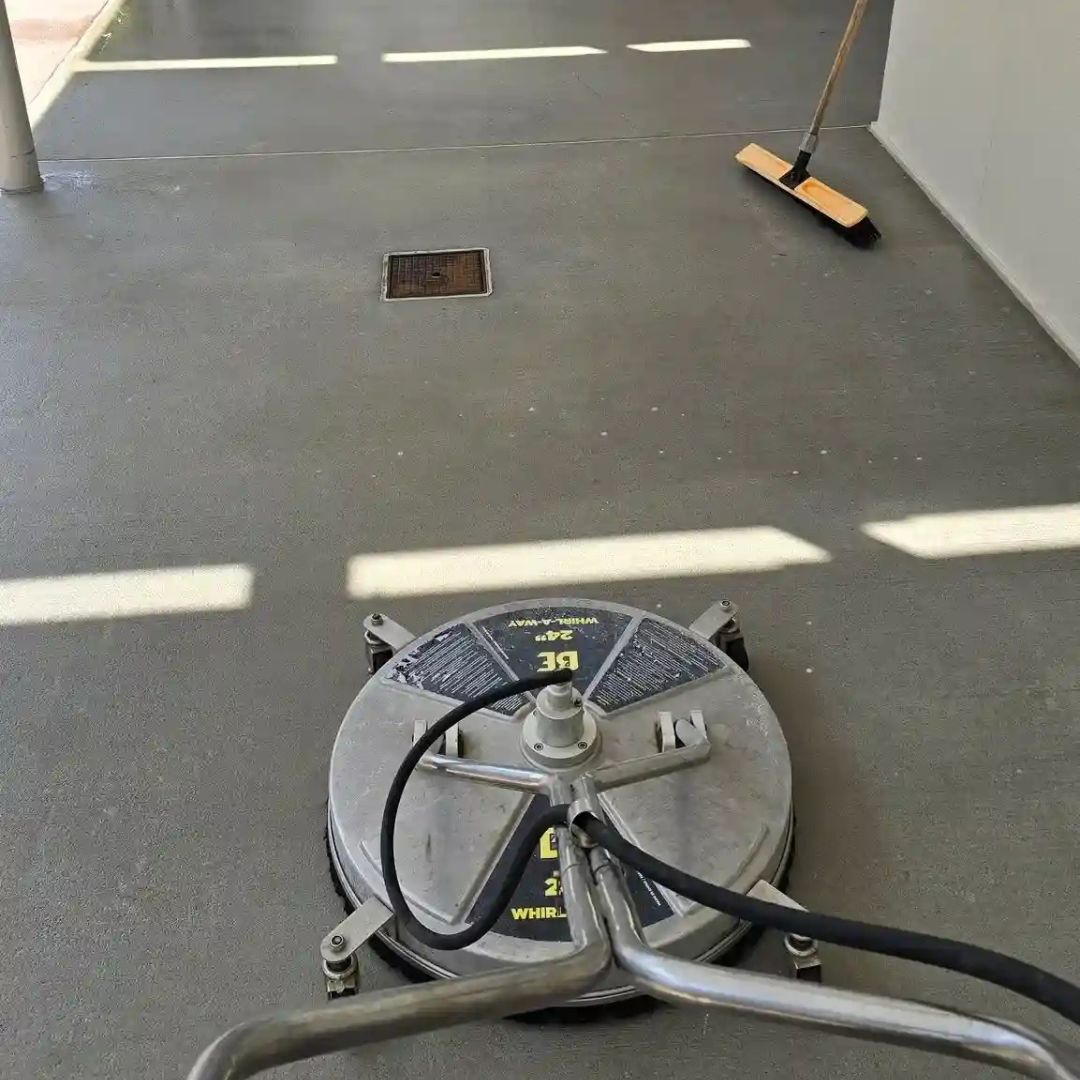 Concrete surface cleaning